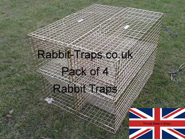 four heavy duty rabbit traps